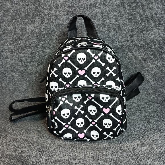 Skull Hearts Mini Backpack - Picture 1 of 7
